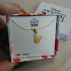 SOLD 10k gold Disney's Mickey pendant& Chain